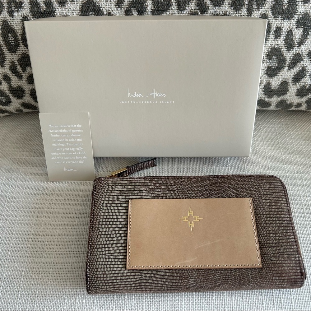 India Hicks Brown and Tan Wallet